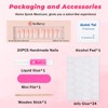 Sethexy Handmade Pink Gradient False Nails Acrylic Shiny Simple False