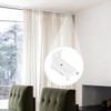 KOLAKO 10 Pack White Metal Curtain Track Brackets, Wall Mount,
