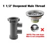 QruiLanTu 2Pcs 1-1/2 Inch Dishwasher Kitchen Drain Pipe Hose Adapter,