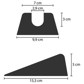 Mobilisation Wedge Small Physiotherapy Back Support Positioning Wedge, 15.5 x 9.9 x 5 cm