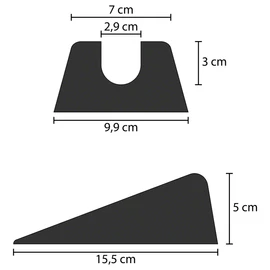 Mobilisation Wedge Small Physiotherapy Back Support Positioning Wedge, 15.5 x 9.9 x 5 cm