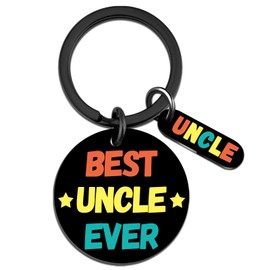 MOEXUKO Uncle Gifts from Niece Nephew Best Uncle Ever Keychain Birthday Gifts for Uncles Cool Uncles Gift Fathers Day Thanksgiving Christmas Gift for Him Key Accessories for Men