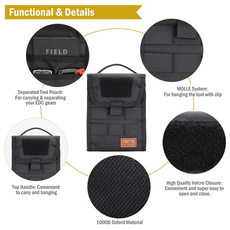 VIPERADE VE12 Tactical Folding Bag, Molle Tool Bag, Tri-Fold Tool