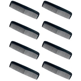 8 Pcs Hair Combs for Women and Men, Mens Comb Pocket Combs, Mens Hair Comb Fine and Standard Tooth Hair Cutting Comb Fine Dressing Styling Combs Hairdressing Barber Salon Comb (Black)