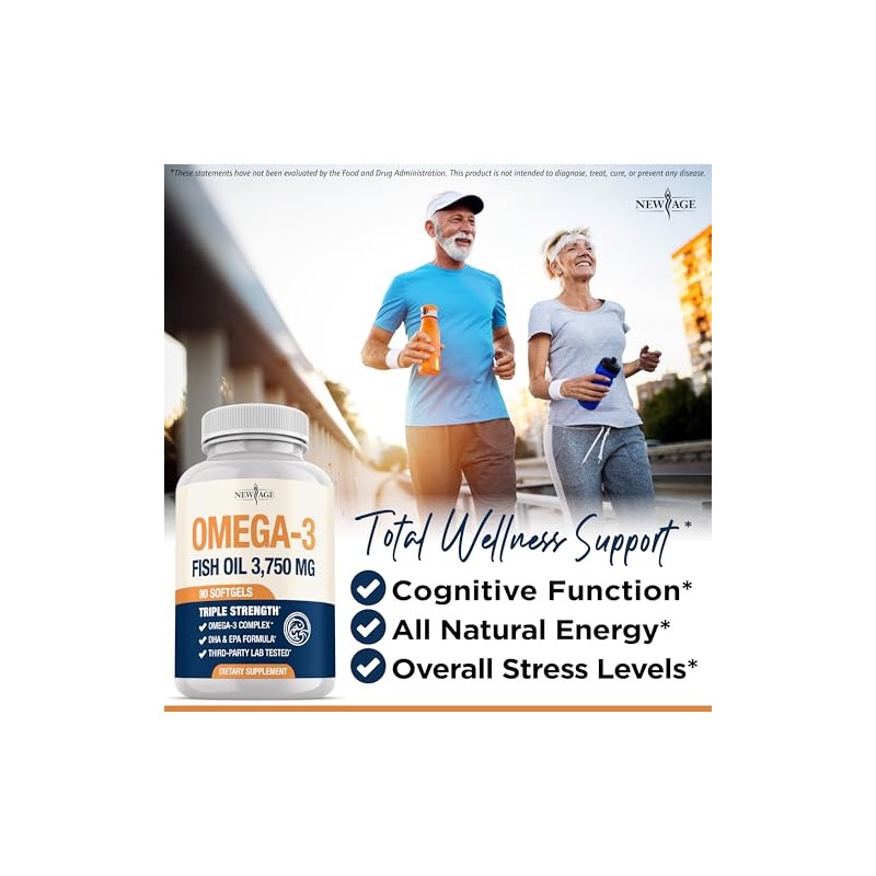 New Age Aceite de Pescado Omega 3 de Triple Potencia