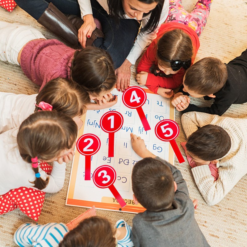 White Board 10Pcs Number Handheld Score Paddles 1-10 Voting Scoreboards