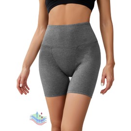 OVRUNS Period Underwear for Women Sleep Heavy Flow Period Panties Leak-proof Period Shorts for Incontinence Maternity Postpartum Grey S