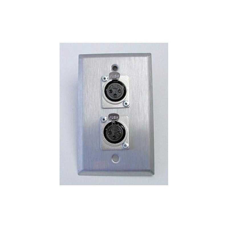 usbargainsound ProCraft Stainless Steel Wall Plate Loaded w/ 2 Female