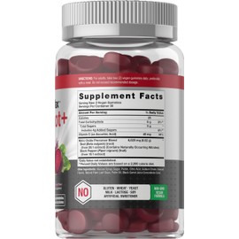 Horbäach Nitric Oxide Beet Root Gummies | 60 Count | with Nitrates | Strawberry Flavor | Vegan, Non-GMO, Gluten Free Supplement