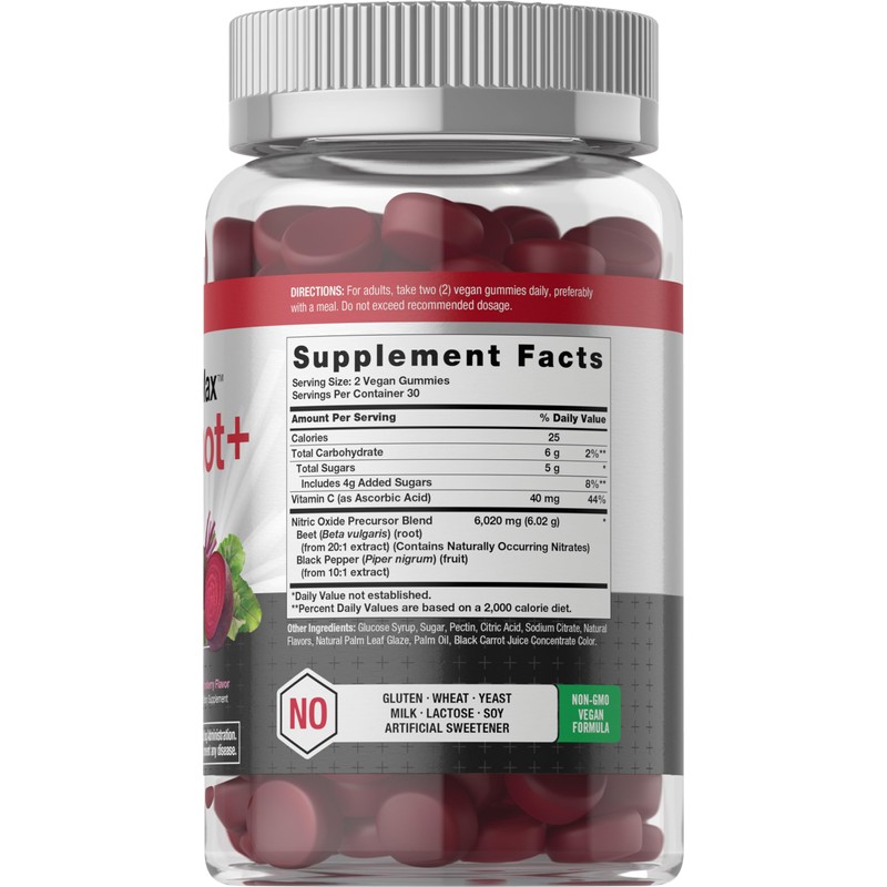 Horbäach Nitric Oxide Beet Root Gummies | 60 Count |