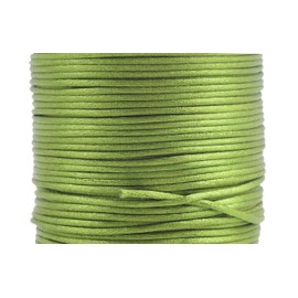 KONMAY 80 Yards 1.0mm Nylon Rattail Satin Silk Trim Cord Beading String for Chinese Knotting, Kumihimo, Beading, Macramé, Jewelry Making, Army Green
