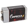 IMPECCA 9 Volt Batteries, High Performance 9V Alkaline Batteries, 6LR61,