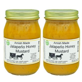 Jalapeno Honey Mustard 19 oz. (2 Jars) The Amish-Buggy a division of Arndt's Fudgery
