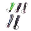 5PCS Saltwater Trolling Lure PVC Squid Skirted Deep Sea Fishing