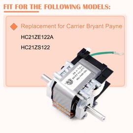 Hiorucet HC21ZE122A Inducer Motor for Bryant Carrier Payne Furnace Inducer Exhaust Motor Replaces HC21ZS122, Bryant Carrier HC21ZE122A Inducer Motor for HVAC Systems, 120V, 60Hz, 3000RPM.