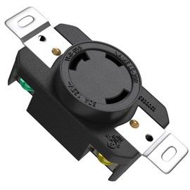 RVINGPRO NEMA L5-30R Locking Receptacle for Generator Twist Lock Outlet 30 Amp 125V 2 Pole 3 Wire Grounding, Industrial Grade, UL Listed