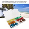 24Pcs Automotive Fuse Assortment Kit with Storage Box Zinc Alloy