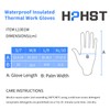 HPHST Unisex Waterproof Work Gloves, Cold Winter Work Gloves, Touch