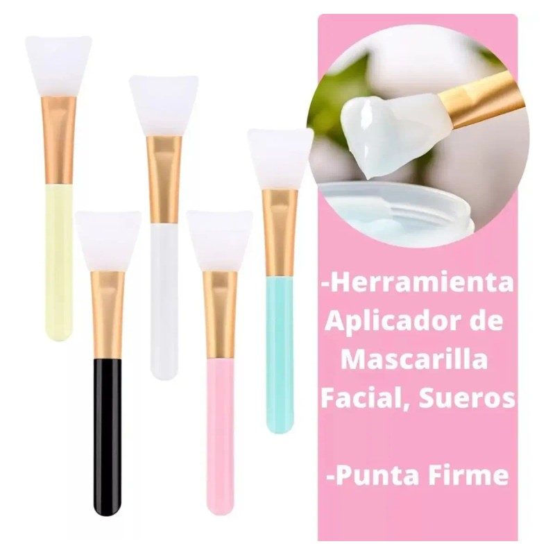 Brocha De Silicona Aplicador Mascarillas Cremas Facial Full