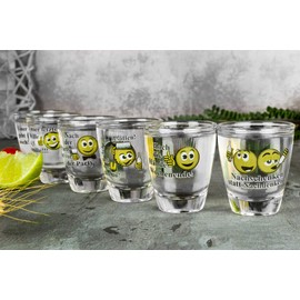 Sendez 6-Pack Modern Shot Glasses, 25ml, Colorless, Reusable, Dishwasher Safe