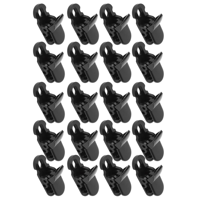 20Pcs Hearing Aid Lanyard Clip Good Fixation Multifunctional Odorless Black
