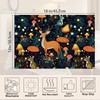 Fantasy Mushroom Forest Placemats Set of 6,Deer Bunny Place Mats