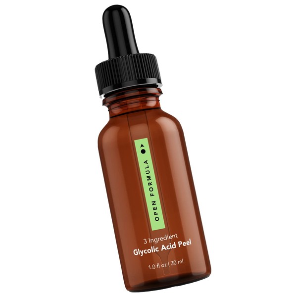 Open Formula Glycolic Acid 20% Peel Serum - Exfoliates, Brightens,