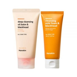 Hanskin Deep Cleansing Oil Balm & Blackhead 100ml + Mild Cleansing Foam, Cleansing Balm + Mild Cleansing Foam (B0011677), 1 unit / 한스킨 딥클렌징 오일밤 앤 블랙헤드 100ml + 마일드 클렌징폼, 클렌징밤+마일드클렌징폼(B0011677), 1개