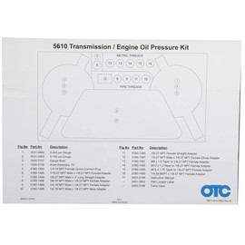 OTC Tools 5610 Trans-Eng Oil Press Tester