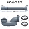 Flexible Freestanding Tub Drain Kit, Low Profile Flat P Trap