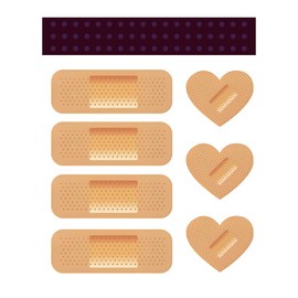 Yourkar Car Bandage Decal, Funny Cute Auto Cartoon Bandage Stickers with 2 Shapes, Waterproof Decorative Band-Aid Sticker Universal for Most Vehicles, Car Accessories for Decor (Yellow, Heart)