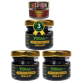 YOGAA Nutrition Pure Greater Himalayan Shilajit, Potent Resin with 85+ Trace Minerals and fulvic Acid | Lab Tested (90 Days Supply).