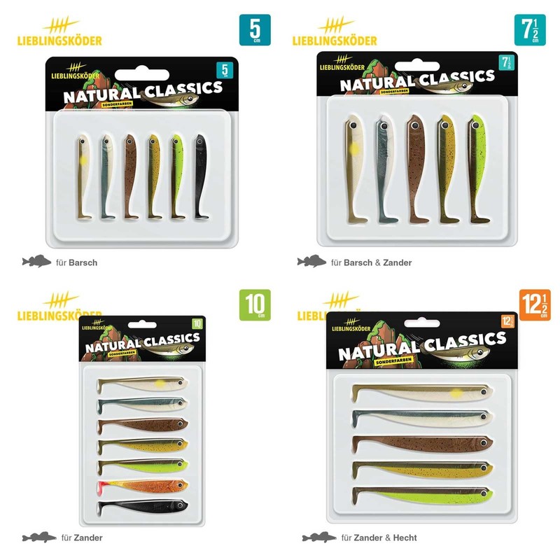 Lieblingsköder Rubber Bait 5 cm – 6 Rubber Fish, Colour