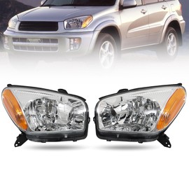 munirater 1 Pair Headlights Replacement for RAV 4 2001 2002 2003 Headlamp Assembly Driver and Passenger Side 8115042190/8111042190
