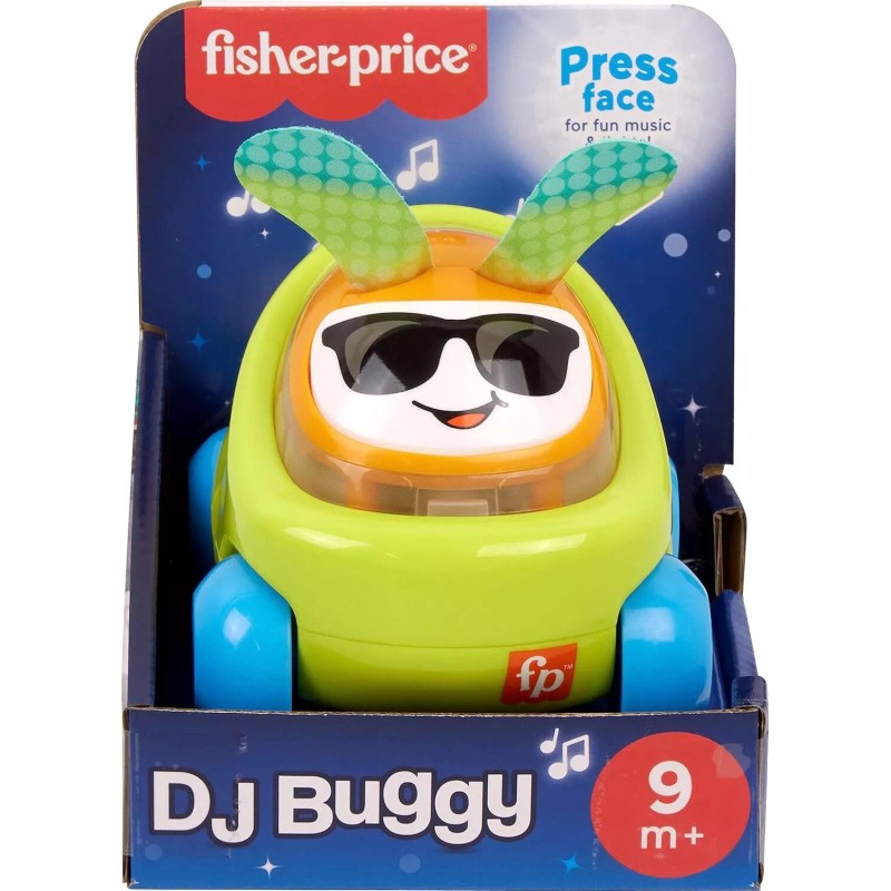 Fisher-Price Baby Learning Toy DJ Buggy Push-Along Car with Green