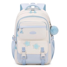 Children's Backpack Girls 18L School Backpack Girls 2-7 Class, Lightweight, Breathable Back Padding, Padded Shoulder Straps, Chest Strap, School Bag, Children School Backpack, Teenagers, 7+ Years