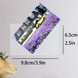 60 Pack Self-Adhesive Index Card Pockets with Top Open Crystal Clear Plastic Index Card Holder Label Sleeves for Organizing and Protecting Business Cards, Photo, Planner