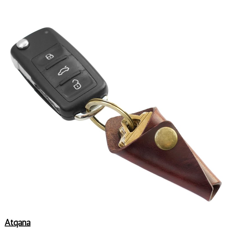 Atqana Leather Key Wrap Cover (Premium Leather) - Key Organizer