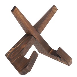 sourcing map Wooden Plate Stands for Display, 6.5 Inch Decorative Picture Easel Frame Display Holder Stand for Platters Bowl Dish Pictures Book Tabletop Art Decor, Dark Brown