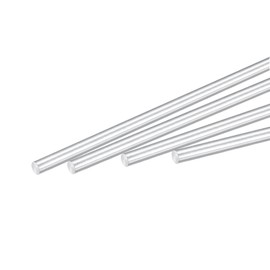 sourcing map 8 Pieces Solid Aluminum Round Rod 3mm Diameter 150mm Length Twist Bar Material for DIY