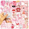 100 Pieces Coquette Stickers - Aesthetic Pink Cute Stickers for