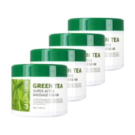 Lunaris facial elasticity commercial muscle massage cream green tea super active 300g 4 packs / 루나리스 얼굴 탄력 업소용 근육 바르는 마사지크림 그린티 슈퍼 액티브 300g 4개
