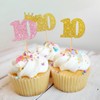 MonMon & Craft 10th Birthday Cupcake Toppers/Children Girls 10th Birthday