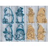 4 Piece Christmas Garden Gnome Cookie Cutter Set - Includes