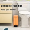 Cesun Small Bathroom Trash Can with Lid Soft Close, Step