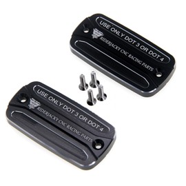 Riderjacky For Honda INTEGRA 750 700 DCT NC750 CBR600F CBR600RR CB1100RS NM4 Vultus PC800 FCS600 Silverwing VFR800 VFR1200X Motorcycle Front Brake Clutch Cylinder Fluid Reservoir Cover(Black)