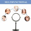 HIHIA Height Adjustable Makeup Mirror 8 Inch Double-Sided 7X Magnification,