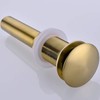 RANDOM Brushed Gold Sink Drain Stopper Without Overflow Bathroom Pop