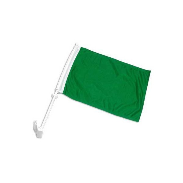 Online Stores Solid Car Flag, Green