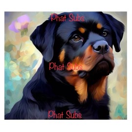 Unbranded 20oz Sublimation Tumbler Wrap Rottweiler Ready To Press Heat Transfer